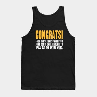 Congrats! Tank Top